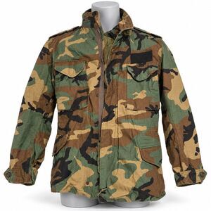 US Military M-65 Woodland Camouflage Field Jacket Medium Regular